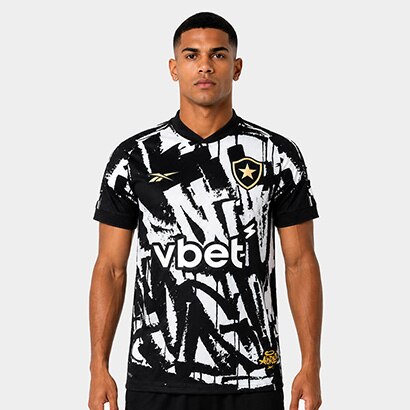 Camisa Botafogo IV 25/26 s/n Torcedor Reebok Masculina - Preto