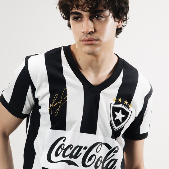 Camisa Botafogo Maurício 1989 Liga Retrô Masculina - Preto Menor preço em Camisa Botafogo Maurício 1989 Liga Retrô Masculina - Preto