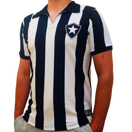 Camisa Botafogo Retro 1962 Edição Especial Oficial - Preto+Branco Menor preço em Camisa Botafogo Retro 1962 Edição Especial Oficial - Preto+Branco