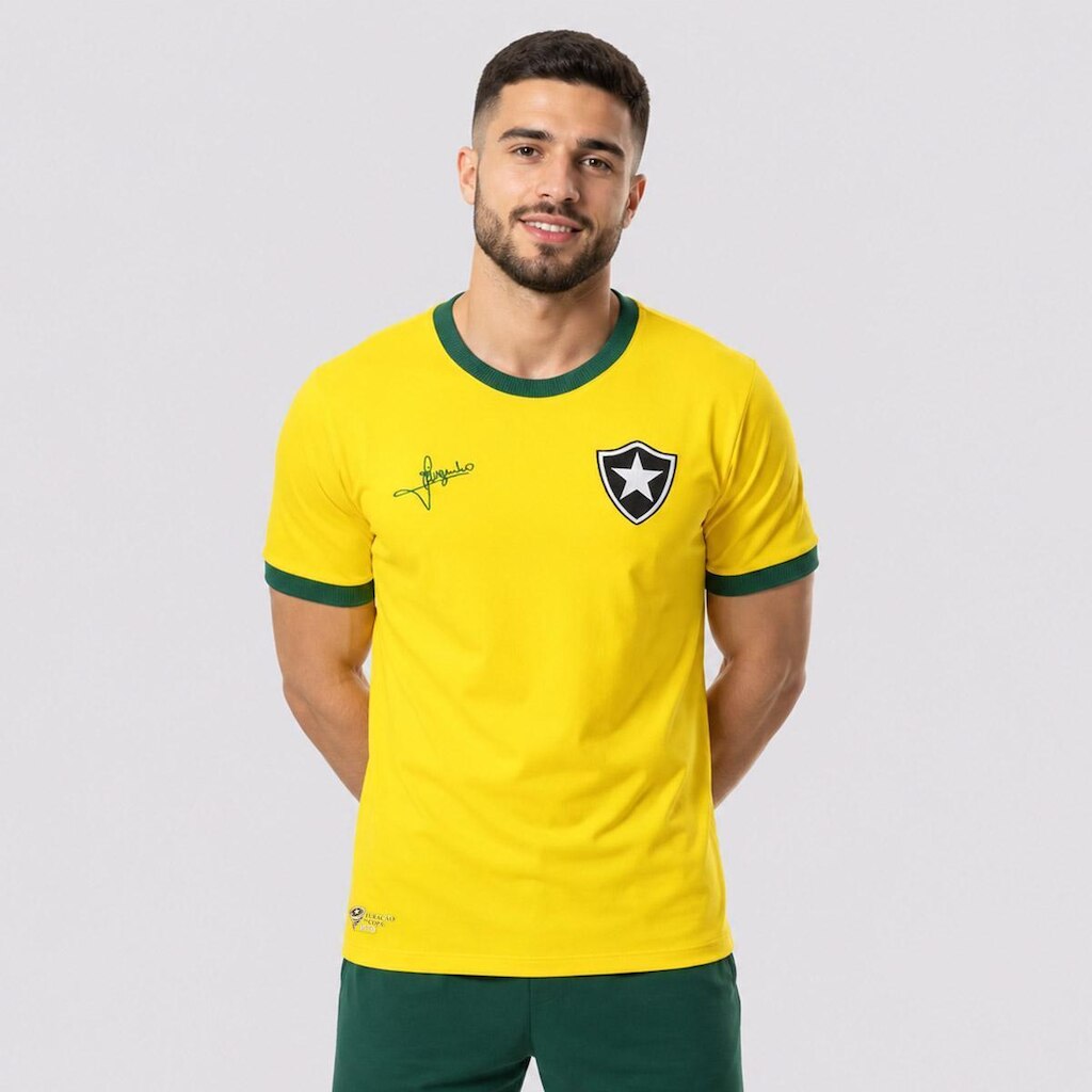 Camisa Botafogo Retrô Jairzinho Amarela