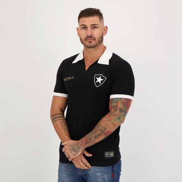 Camisa Botafogo Retrô Nilton Santos Preta