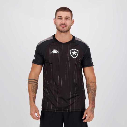Camisa Botafogo Treino 20/21 Kappa Masculina - Preto+Chumbo é ruim? Camisa Botafogo Treino 20/21 Kappa Masculina - Preto+Chumbo é boa?