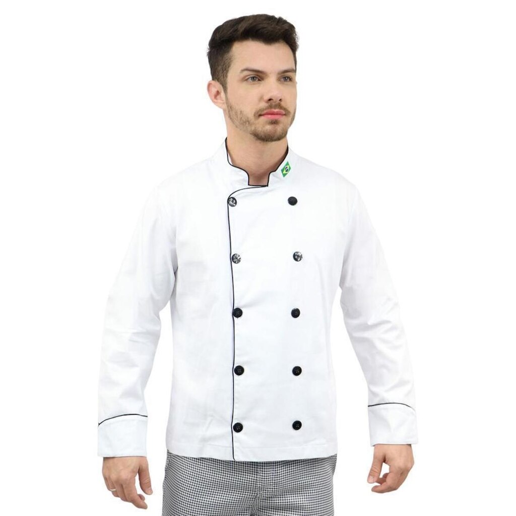 Camisa Branca Masculina com Bandeira em Algodão - Camisa Masculina Chefe