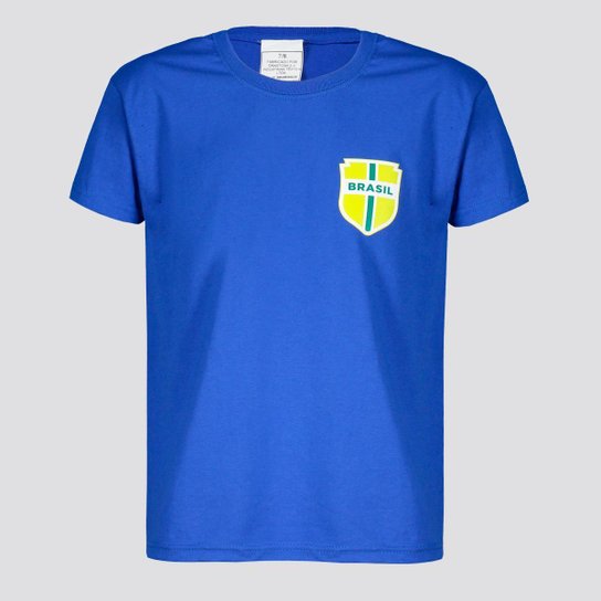 Camisa Brasil 10 Neymar Azul Infantil - Azul Menor preço em Camisa Brasil 10 Neymar Azul Infantil - Azul