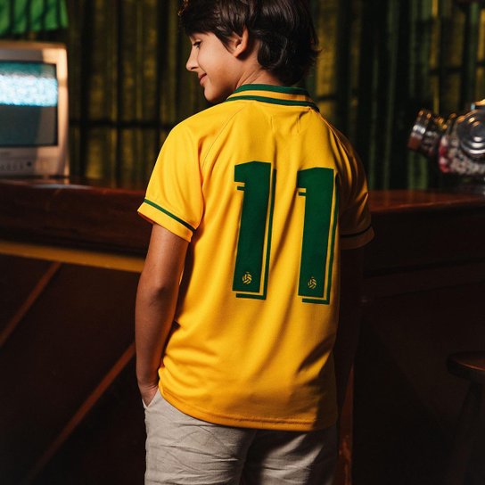 Camisa Brasil 1994 Retrô Infantil Juvenil