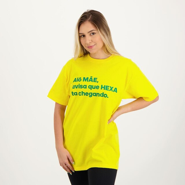 Camisa Brasil Alô Mãe Amarela