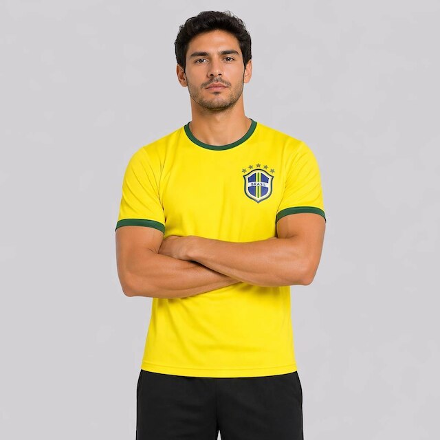 Camisa Brasil Canarinho Amarela