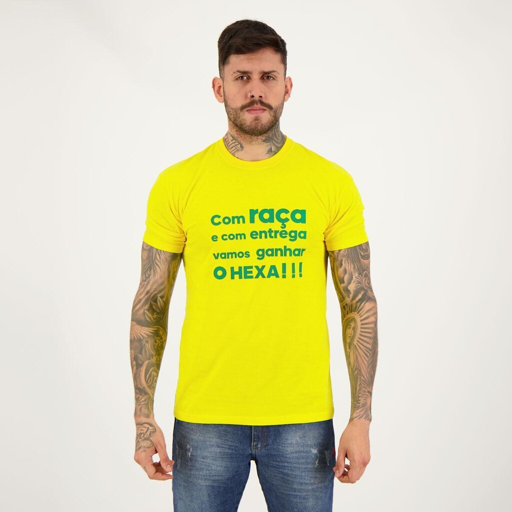 Camisa Brasil com Raça Amarela