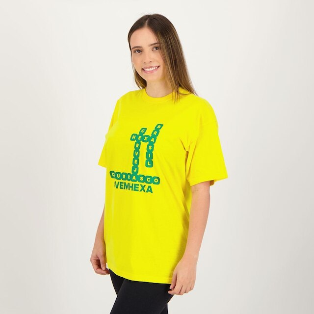 Camisa Brasil Cruzadas Amarela