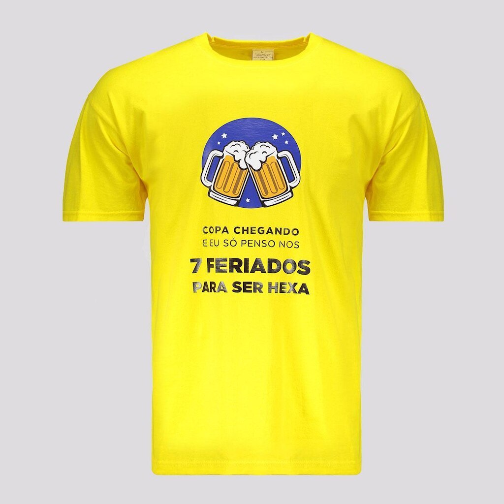 Camisa Brasil Feriado Amarela