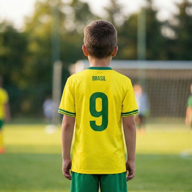 Camisa Brasil Infantil Amarela Juvenil Penta 2002 Copa R9
