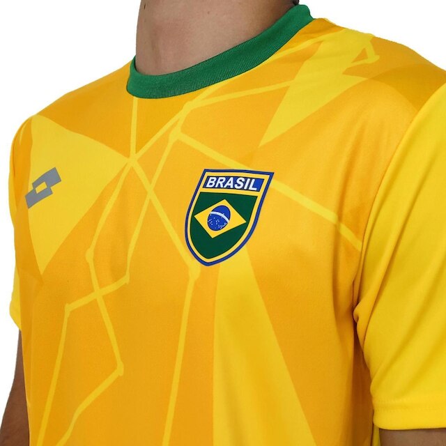 Camisa Brasil Lotto Amarela - Masculino
