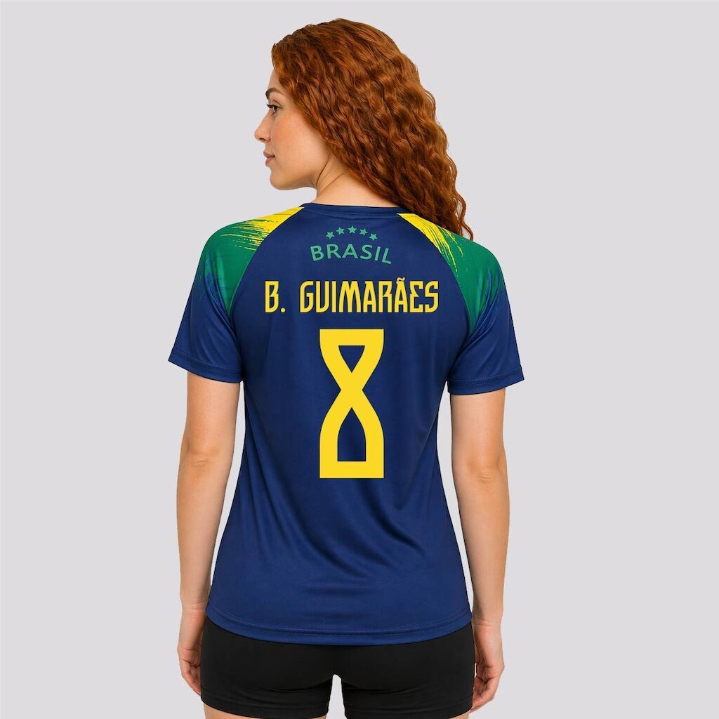 Camisa Brasil Raglan Feminina  8 B. Guimarães