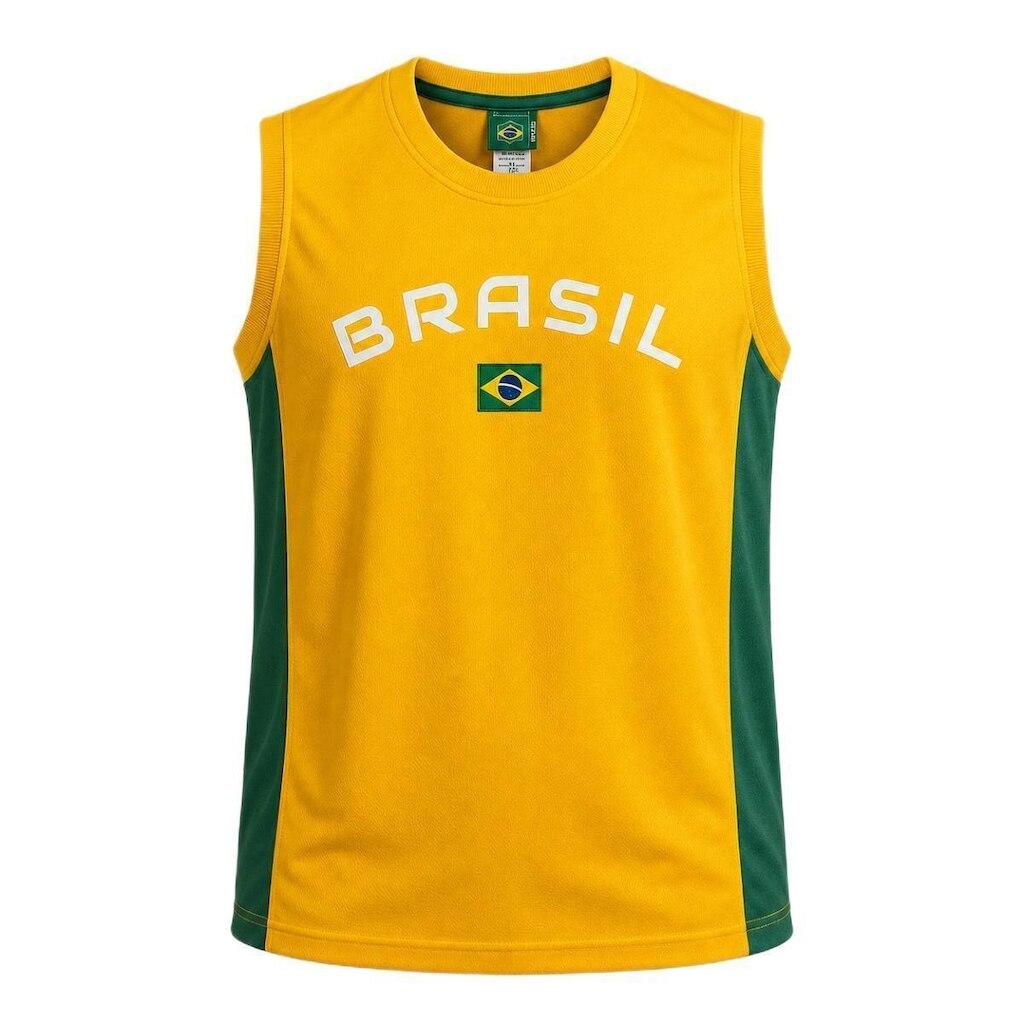 Camisa Brasil Regata Brisa Amarelo - Masculino