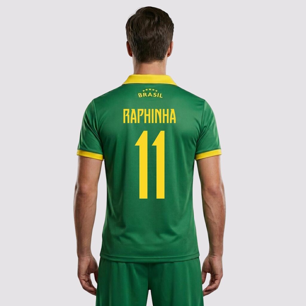 Camisa Brasil Seleção Verde 11 Raphinha