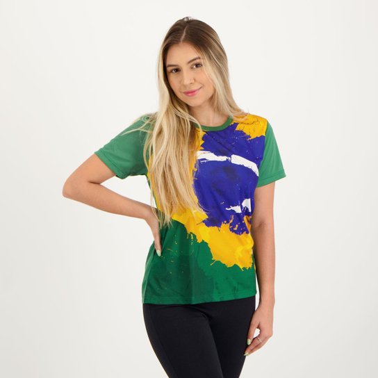 Camisa Brasil Solimões Feminina - Verde Menor preço em Camisa Brasil Solimões Feminina - Verde