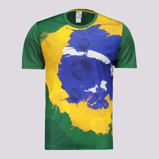 Camisa Brasil Solimões Verde e Amarela - Verde Menor preço em Camisa Brasil Solimões Verde e Amarela - Verde