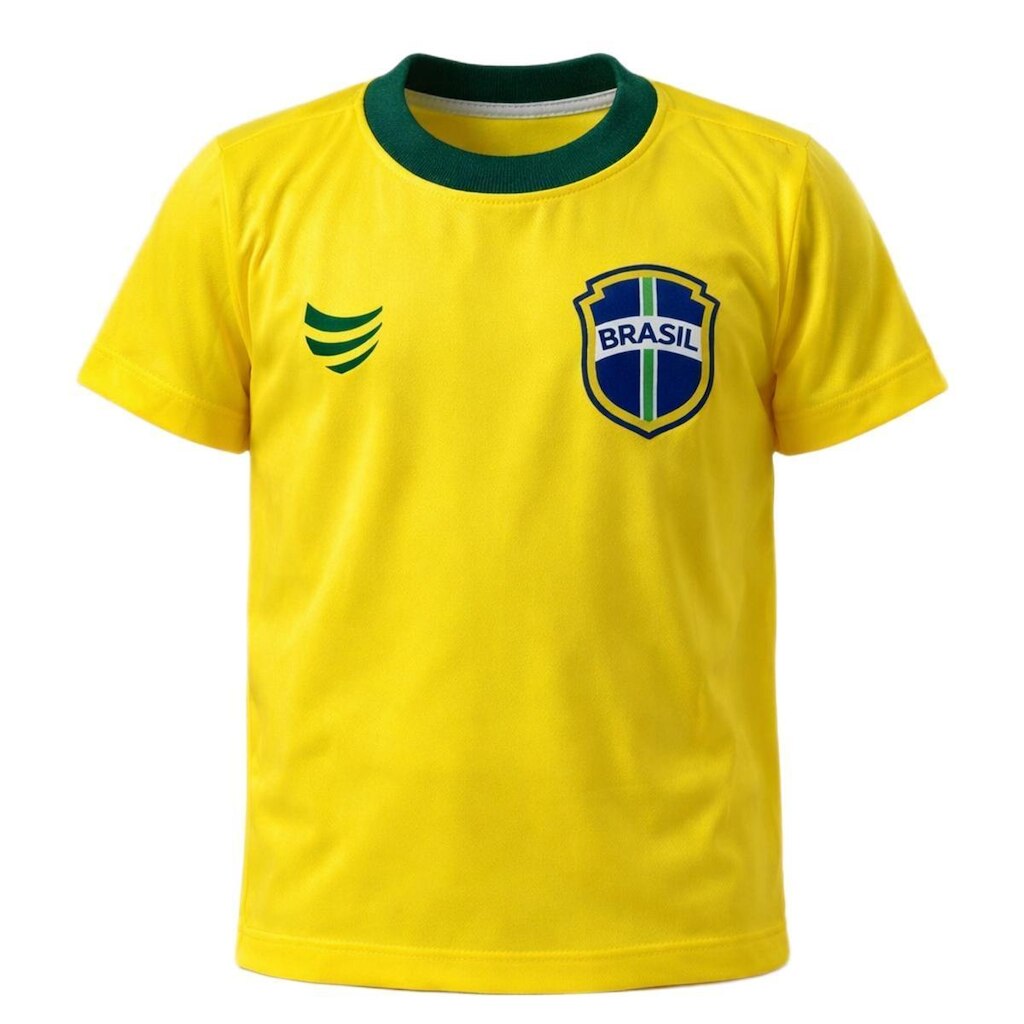 Camisa Brasil Super Bolla Mini Craque Número 10 Amarelo - Infantil