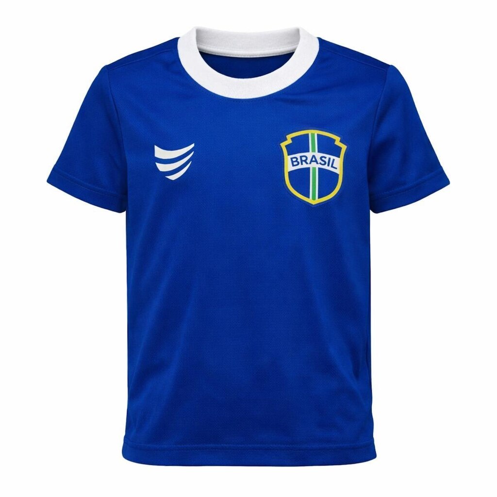 Camisa Brasil Super Bolla Mini Craque Número 10 Azul - Infantil