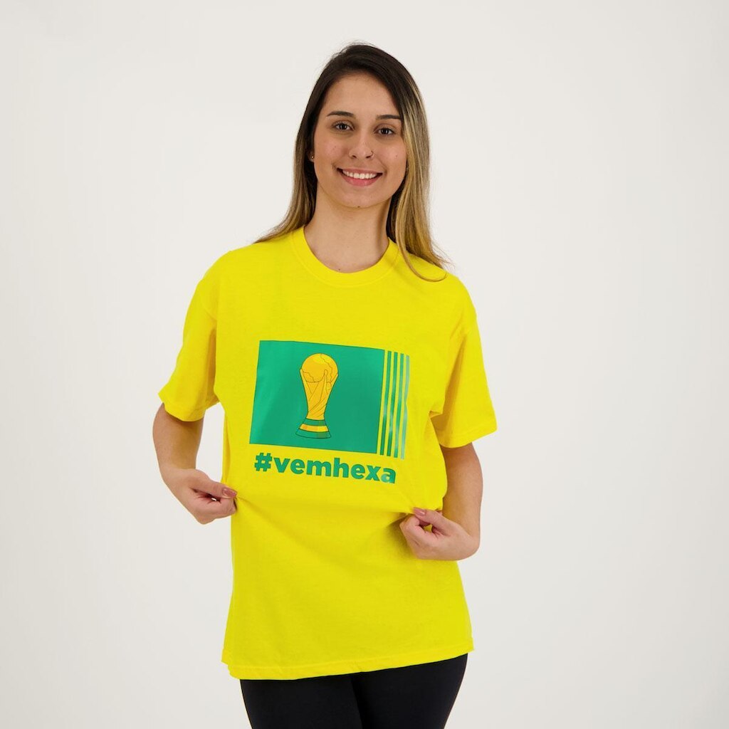 Camisa Brasil Vem Hexa Amarela