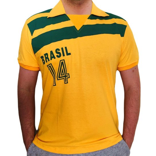 Camisa Brasil Vôlei Retro 1992 - Masculino - Amarelo Menor preço em Camisa Brasil Vôlei Retro 1992 - Masculino - Amarelo