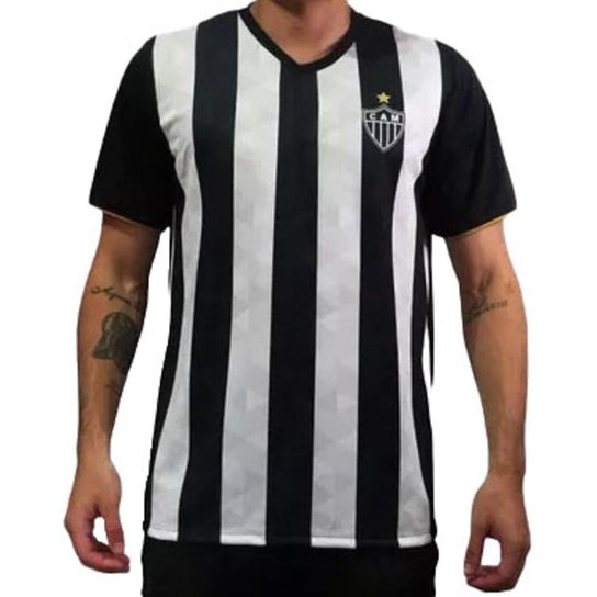 Camisa Braziline Atlético Mineiro Brains Preta - Masculina - G - Preto - Preto Menor preço em Camisa Braziline Atlético Mineiro Brains Preta - Masculina - G - Preto - Preto