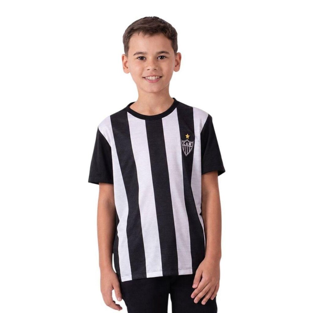 Camisa Braziline Atlético Mineiro Infantil - Preto e Branco 12