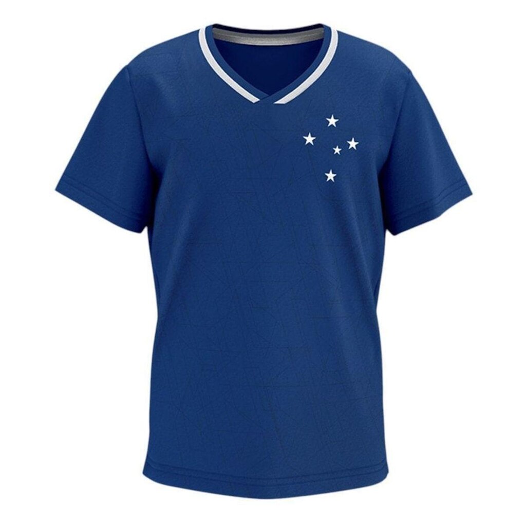 Camisa Braziline Cruzeiro Celeste Masculina - Azul G