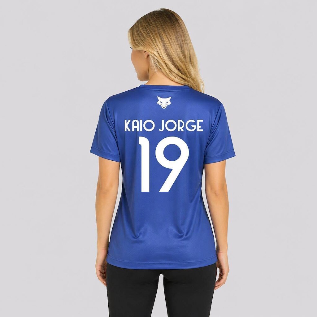 Camisa Braziline Cruzeiro Celestial Feminina  19 Kaio Jorge