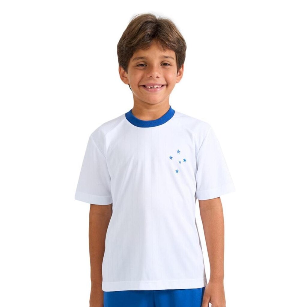 Camisa Braziline Cruzeiro Entrelaçado Infantil - Branco 12