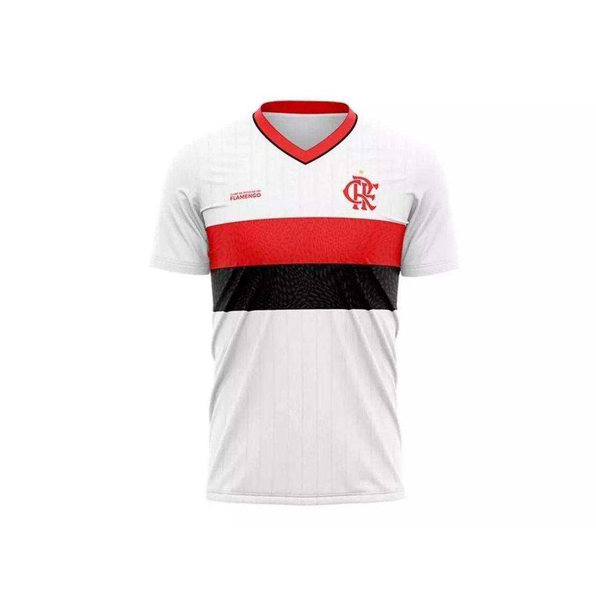 Camisa Braziline Flamengo Wit Masculino Menor preço em Camisa Braziline Flamengo Wit Masculino