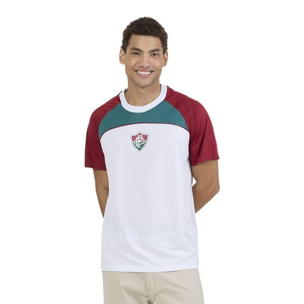 Camisa Braziline Fluminense Timbre Masculina - Branco P
