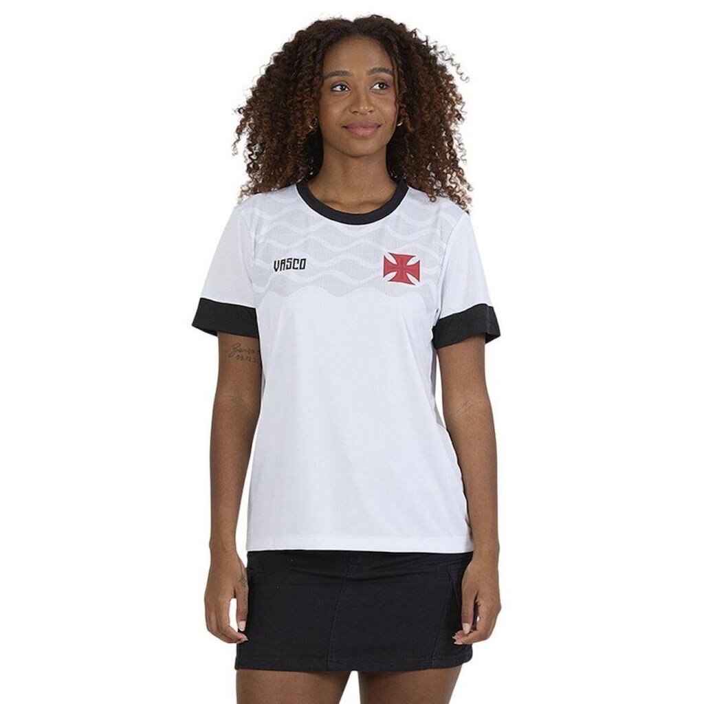 Camisa Braziline Vasco Festejar Feminina - Branco P