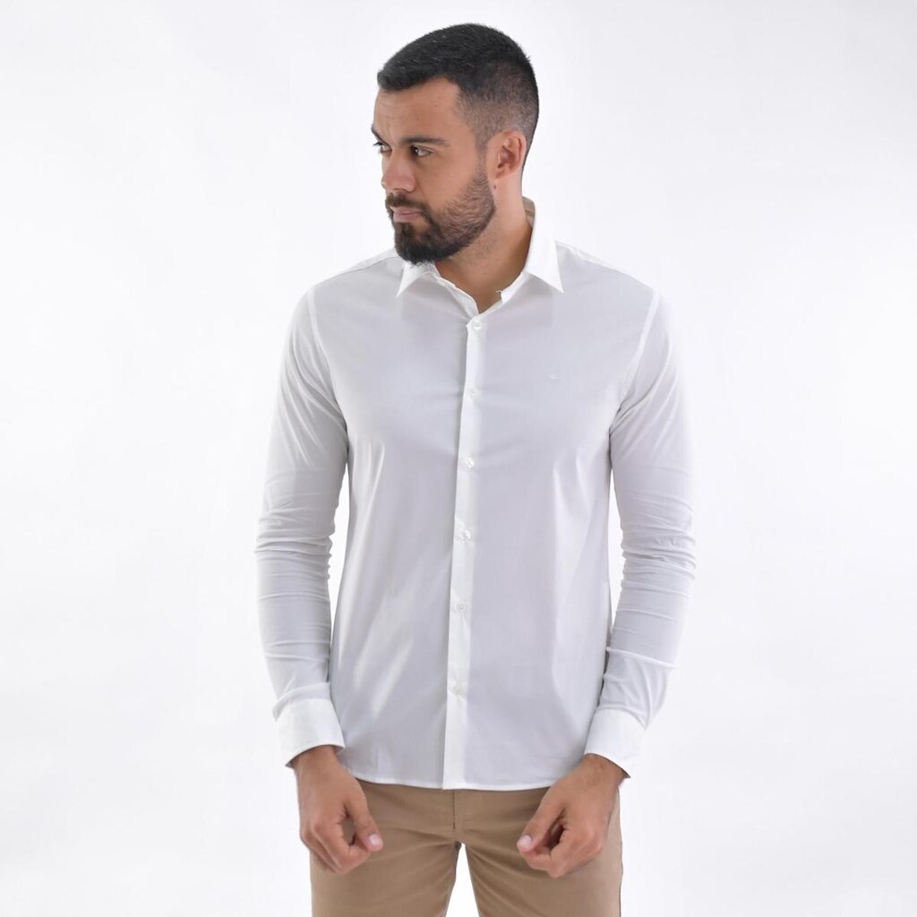 Camisa Calvin Klein Slim Cannes Básica Essential
