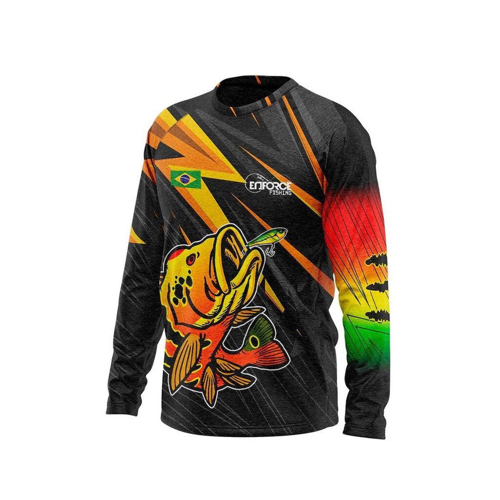 Camisa Camiseta Blusa Pesca Com Proteção Uv50 Peixe Pescaria