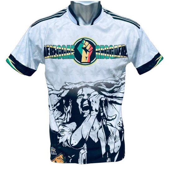 Camisa | camiseta Bob Marley Reggae Jamaica Branca - P - Colorido Menor preço em Camisa | camiseta Bob Marley Reggae Jamaica Branca - P - Colorido