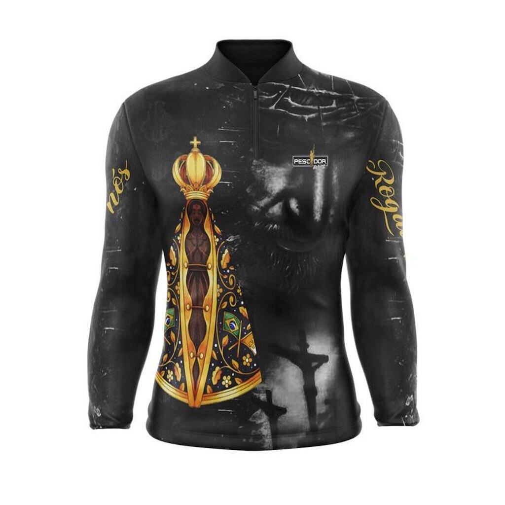 Camisa Camiseta De Pesca Nossa Senhora Padroeira Ref 02 Uv