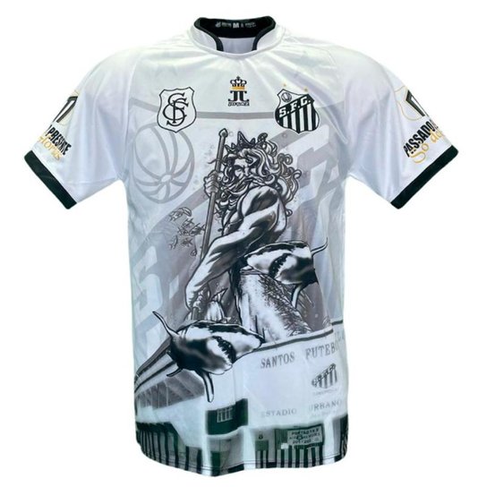 Camisa | Camiseta do Santos Poseidon - G - Colorido Menor preço em Camisa | Camiseta do Santos Poseidon - G - Colorido
