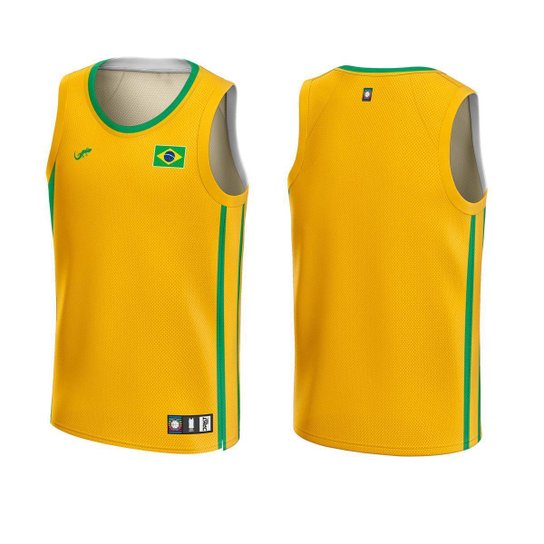 Camisa Camiseta Regata Seleção Brasileira 2022 Torcedor - Amarelo Menor preço em Camisa Camiseta Regata Seleção Brasileira 2022 Torcedor - Amarelo