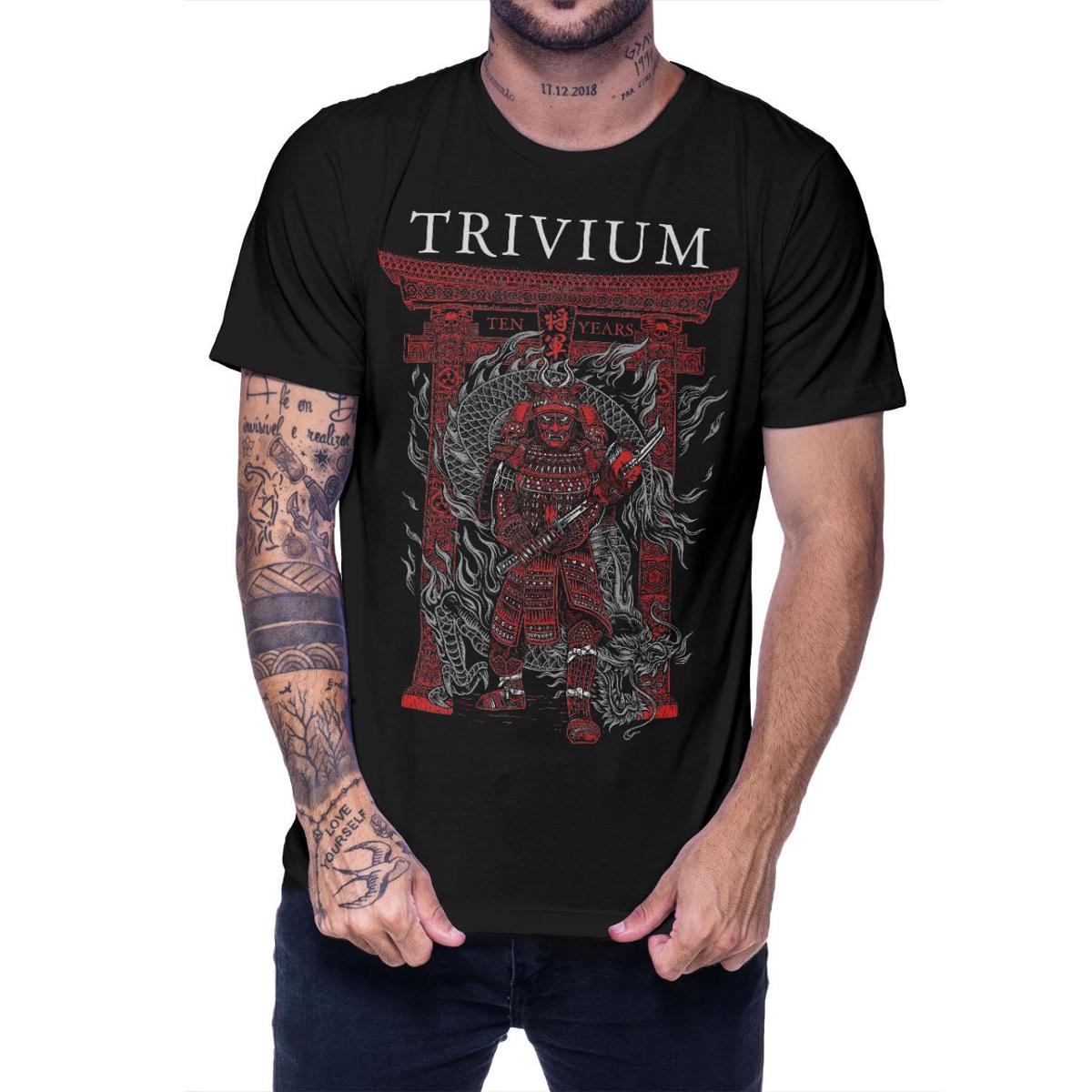 Camisa Camiseta Trivium Qualidade Premium 100% Algodão Menor preço em Camisa Camiseta Trivium Qualidade Premium 100% Algodão