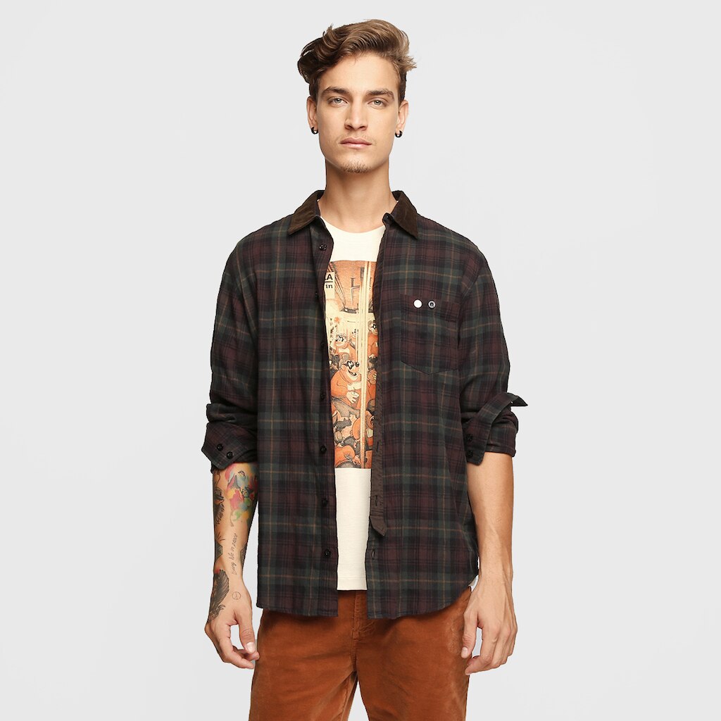 Camisa Cavalera Xadrez Gola Veludo