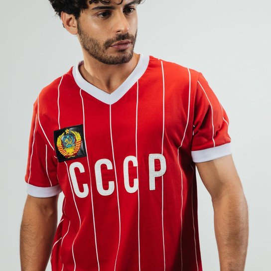Camisa CCCP Retrô 1982 União Soviética Masculina - Vermelho Menor preço em Camisa CCCP Retrô 1982 União Soviética Masculina - Vermelho