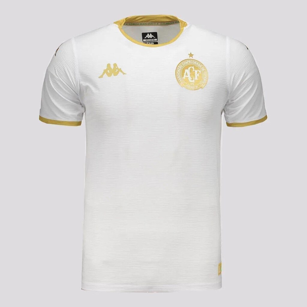 Camisa Chapecoense branco dourado away player 2026 masculina