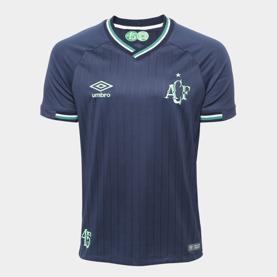 Camisa Chapecoense III 2018 s/n° Torcedor Umbro Masculina - Marinho+Verde é ruim? Camisa Chapecoense III 2018 s/n° Torcedor Umbro Masculina - Marinho+Verde é boa?