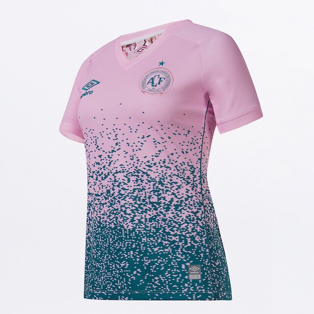 Camisa Chapecoense Outubro Rosa 21/22 s/n° Torcedor Umbro Feminina