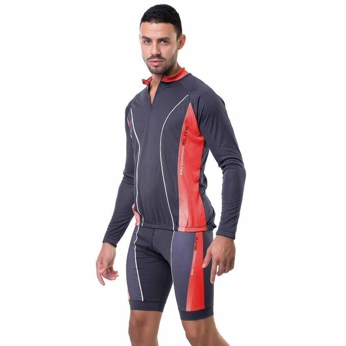 camisa ciclismo manga longa netshoes