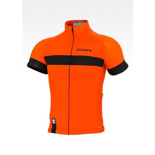 Camisa Ciclismo ERT Classic Stripe Orange Speed Manga Curta - Laranja Menor preço em Camisa Ciclismo ERT Classic Stripe Orange Speed Manga Curta - Laranja