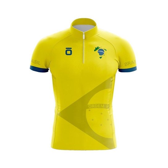 Camisa Ciclismo GPX Brasil Amarela - Amarelo Menor preço em Camisa Ciclismo GPX Brasil Amarela - Amarelo