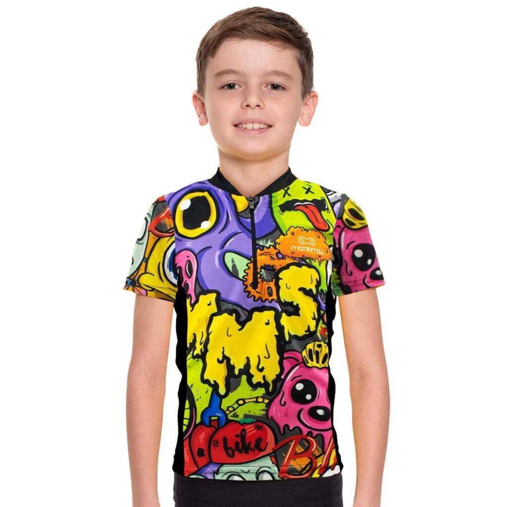 Camisa Ciclismo Infantil Monstros | Márcio May Sports