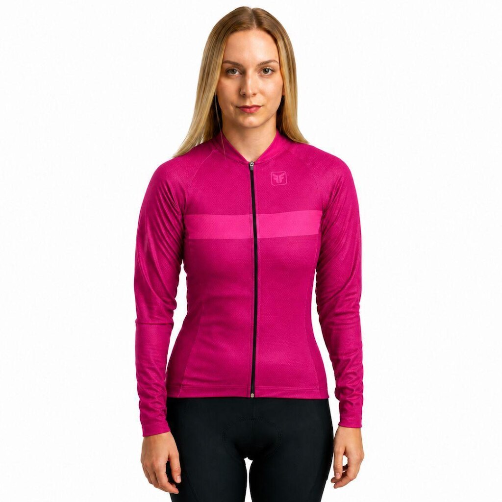 Camisa ciclismo manga longa feminina Free Force Basic